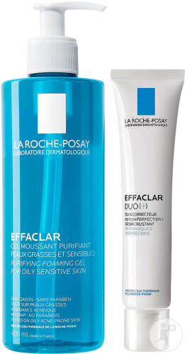 La Roche Posay Effaclar Gel Moussant Purifiant 400ml + Crème Duo+M 40ml Promo Pack