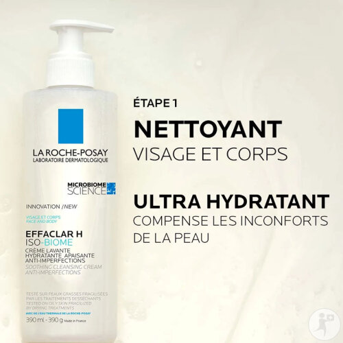 La Roche-Posay Effaclar H Crème Lavante Isobiome 390ml-5