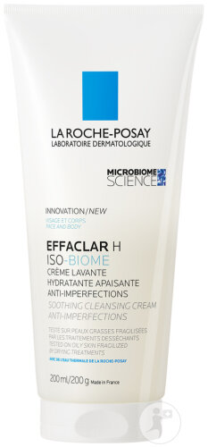 La Roche-Posay Effaclar H Iso-Biome Crème Lavante Hydratante Apaisante Anti-Imperfections 200ml