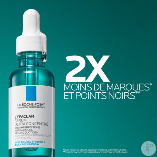La Roche-Posay Effaclar Sérum Visage Anti-Imperfections Micro-Peeling Peaux Tendance Acnéique 30ml-7