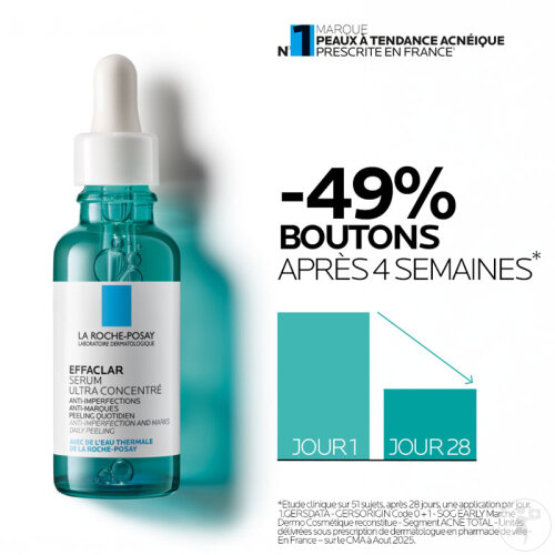 La Roche-Posay Effaclar Sérum Visage Anti-Imperfections Micro-Peeling Peaux Tendance Acnéique 30ml-9