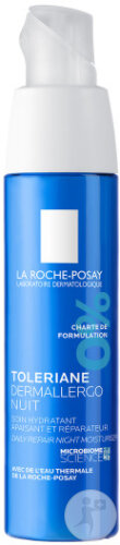 La Roche Posay Tolériane Dermallergo Nuit Soin Hydratant Apaisant Et Réparateur Flacon Pompe 40ml