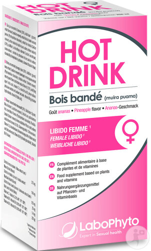 Labophyto Hot Drink Femme Bois Bandé Aphrodisiaque Solution Buvable Goût Ananas 250ml
