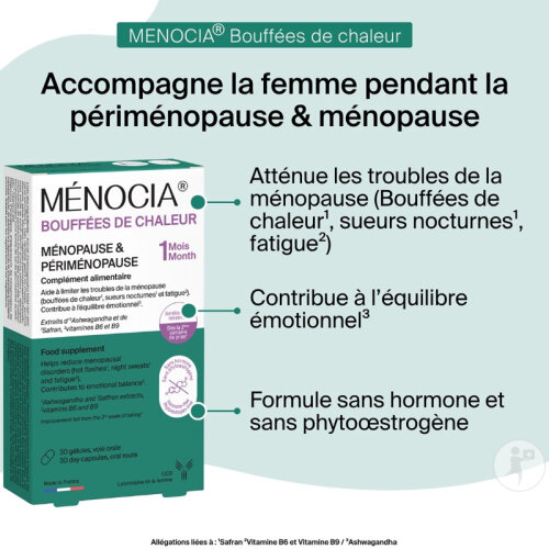Laboratoire CCD Ménocia Bouffées De Chaleur 1 Mois 30 Gélules-2