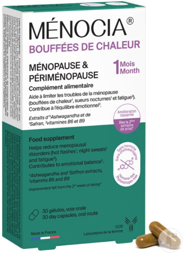 Laboratoire CCD Ménocia Bouffées De Chaleur 1 Mois 30 Gélules
