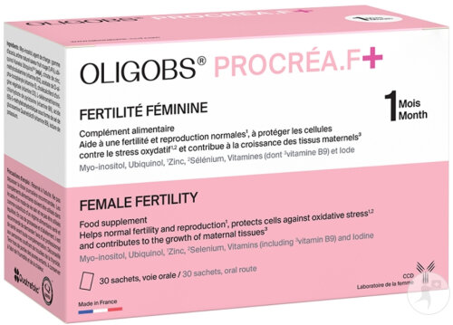 Laboratoire CCD Oligobs Procréa.F+ Fertilité Féminine 30 Sachets