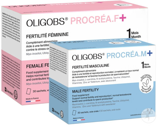 Laboratoire CCD Oligobs Procréa.F+ & M+ Fertilité Couple 2x30 Sachets