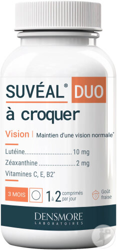 Laboratoire Densmore Suvéal Duo À Croquer Vision Normale Goût Fraise 90 Comprimés