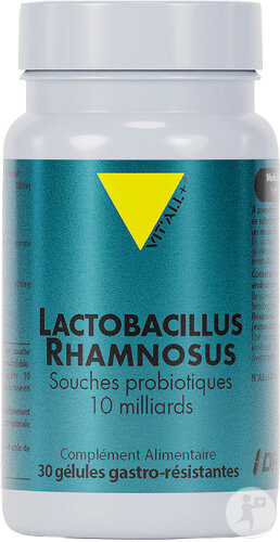 Vit'all+ Lactobacillus Rhamnosus Souches Probiotiques 10 Milliards 30 Gélules Gastro-Résistantes