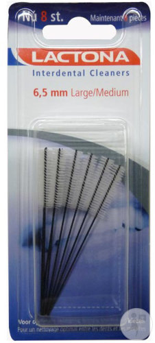 Lactona Brosses Interdentales Large/Médium 6,5mm Pièces 8