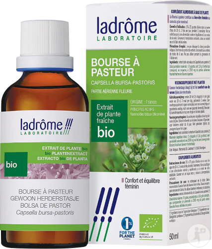 Ladrôme Capsella Bursa Pastoris/Bourse À Pasteur Extrait De Plante Fraîche Bio Flacon 50ml