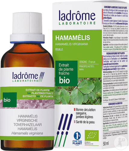 Ladrôme Hamamelis Virginiana/Hamamélis Extrait De Plante Fraîche Bio Flacon 50ml