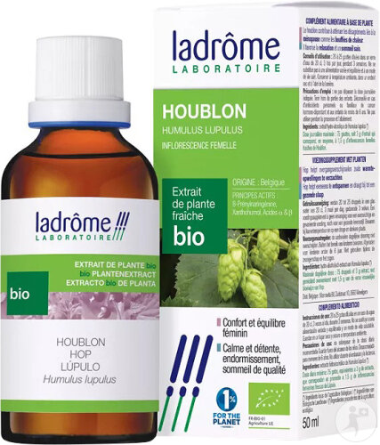 Ladrôme Humulus Lupulus/Houblon Extrait De Plante Fraîche Bio Flacon 50ml