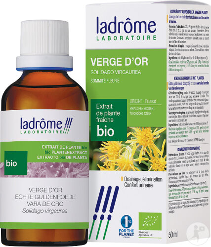 Ladrôme Solidago Virgaurea/Verge D'Or Extrait De Plante Fraîche Bio Flacon 50ml