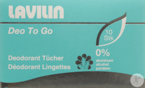 Lavilin Deo To Go Déodorant Lingettes 10 Pièces