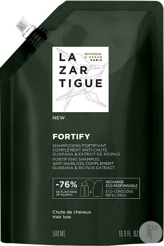 Lazartigue Fortify Shampoing Fortifiant Complément Anti-Perte Éco Recharge 500ml