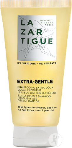 Lazartigue Shampoing Extra Doux Pour Usage Fréquent Tous Types De Cheveux Tube 50ml