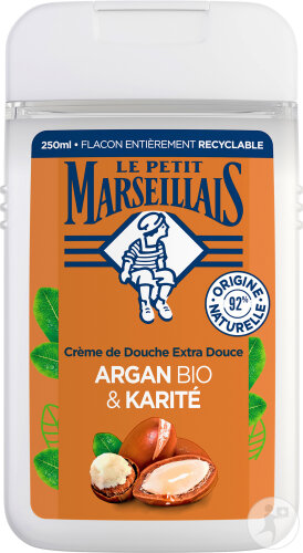 Le Petit Marseillais Crème De Douche Extra Douce Argan Et Karité Bio Flacon 250ml