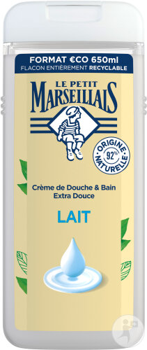 Le Petit Marseillais Crème Extra Doux Douche & Bain Lait Flacon 650ml