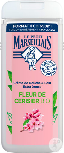 Le Petit Marseillais Douche & Bain Crème Extra Doux Fleur De Cerisier Flacon 650ml