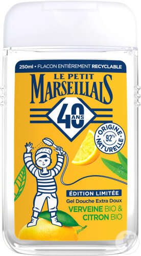 Le Petit Marseillais Gel Douche Extra Doux Verveine Bio Et Citron Bio Flacon 250ml