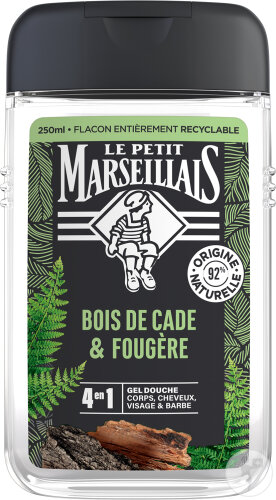 Le Petit Marseillais Gel Douche Homme Bois De Cade Et Fougère Corps-Visage-Cheveux Flacon 250ml
