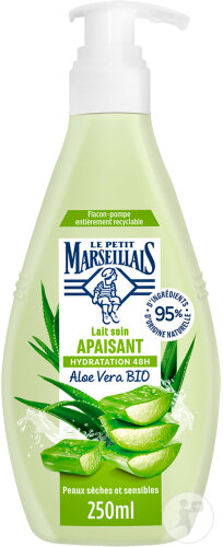 Le Petit Marseillais Lait Soin Apaisant Peaux Sèches Et Sensibles Flacon-Pompe 250ml