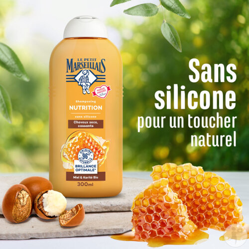 Le Petit Marseillais Shampoing Nutrition Miel Et Karité Bio Flacon 300ml , Newpharma