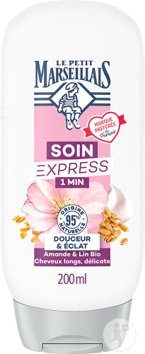 Le Petit Marseillais Soin Express 1 Min Douceur Et Éclat Amande Et Lin Bio Flacon 200ml