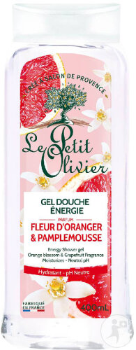 Le Petit Olivier Gel Douche Energie Parfum Fleur D’Oranger & Pamplemousse 400ml