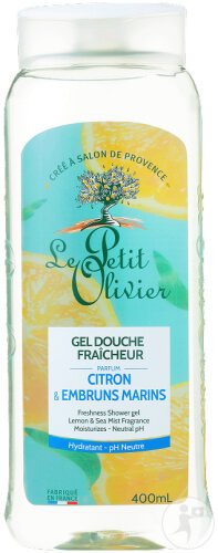 Le Petit Olivier Gel Douche Fraîcheur Parfum Citron & Embruns Marin 400ml