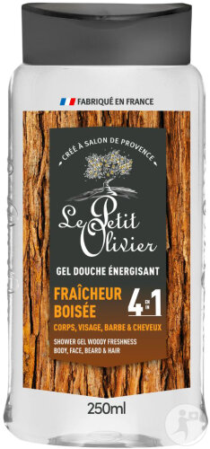 Le Petit Olivier Gel Douche Homme Fraîcheur Boisée 4en1 250ml