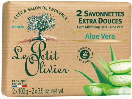 Le Petit Olivier Savonnettes Extra Douces Aloe Vera 2x100g