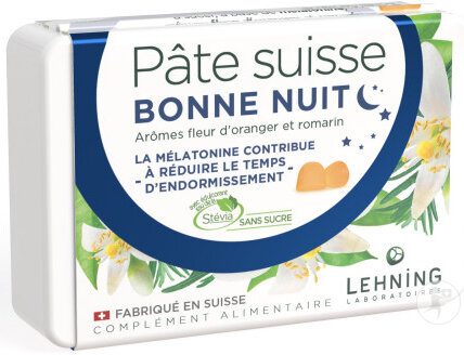 Lehning Pâte Suisse Bonne Nuit Gommes 40 Pièces