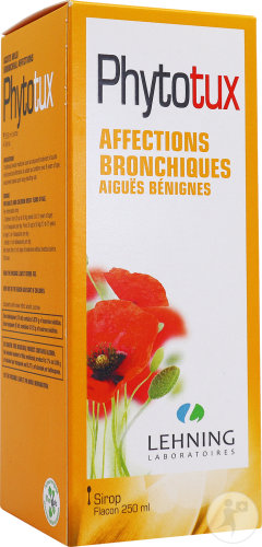 Lehning Phytotux Sirop Affections Bronchiques Aiguës Bénignes Flacon 250ml