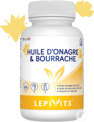 Lepivits Huile D'Onagre Et Bourrache 180 Capsules