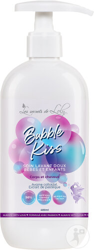Les Secrets De Loly Bubble Kiss Soin Lavant Doux Bébés Et Enfants Flacon Pompe 400ml