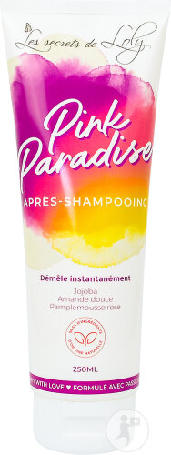 Les Secrets de Loly Pink Paradise Après-Shampoing Cheveux Ondulés Bouclés Frisés Et Crépus 250ml