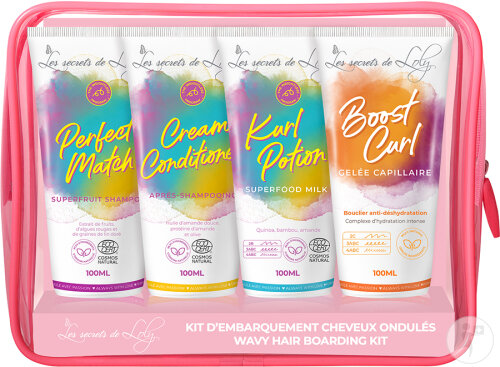 Les Secrets De Loly Trousse Voyage Cheveux Ondulés Tube 4x100ml