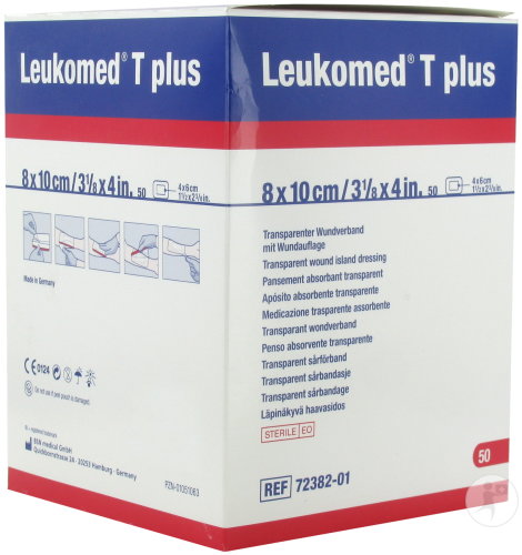 Bsn Medical Leukomed T Plus Pansement Absorbant Transparent Stérile 8cmx10cm Pièces 50 (7238201)