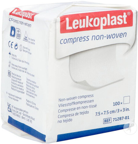 Leukoplast Compress Non-Woven Non-Stérile 7,5cm 7,5cm 100