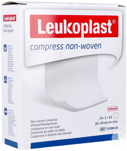 Leukoplast Compress Non Woven Sterile 10cm 10cm 25