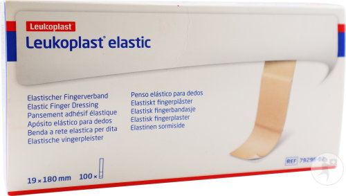 Leukoplast Elastic 19x180mm Pansement Élastique Doigts 100 Pièces