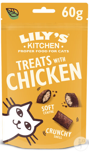 Lily's Kitchen Treats Friandises Pour Chat Poulet Et Foie 60g