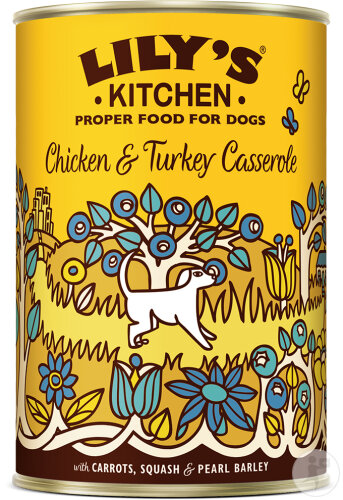 Lily's Kitchen Chicken & Turkey Casserole Cocotte Au Poulet Et Dinde Chiens 400g