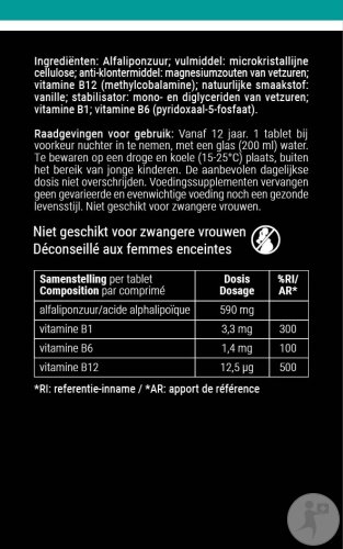 ixX Pharma LiponixX Système Nerveux Acide Alpha-Lipoïque & Vitamines B Actives 30 Comprimés-4