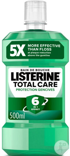 Listerine Total Care Bain De Bouche Protection Des Gencives Flacon 500ml