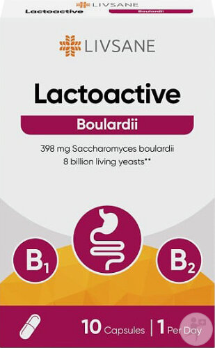 Livsane Lactoactive Boulardii 398mg 10 Capsules