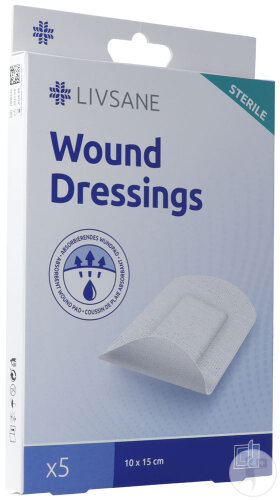 Livsane Sterile Wound Dressings 10x15cm 5 Pièces