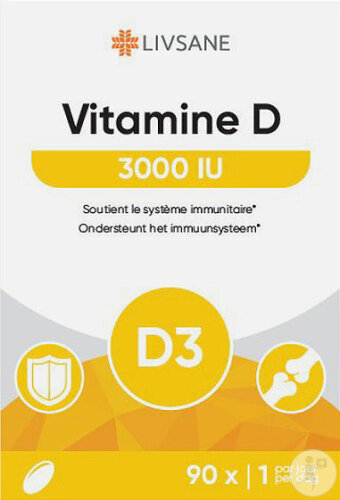 Livsane Vitamine D 3000UI 90 Capsules